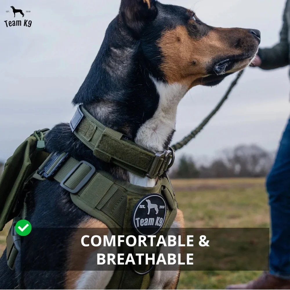 Tactical Dog Harness No Pull K9 Vest Small Orange Reflective Handle Heavy Duty